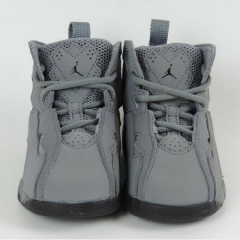 Jordan True Flight BT Toddlers Shoes Leather Grey - Picture 5 of 12